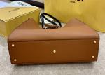 Peekaboo Brown 40cm Tote Shopper Bag Geninue Leather High Capicity