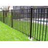 Buy cheap 3 Rails Black Steel Fence , Residential Beautiful Metal Security Fencing from wholesalers