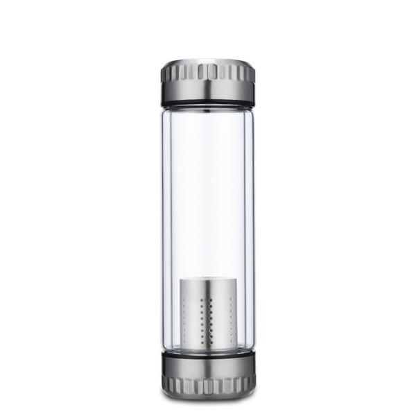 Buy cheap Personalized Glass Water Bottle Heat Resistant With Stainless Steel Infuser from wholesalers