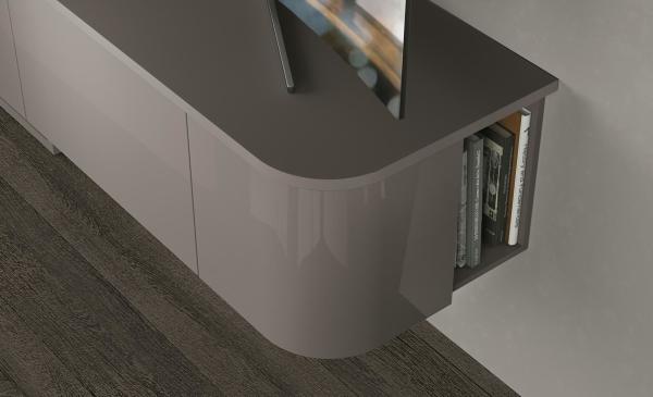 Buy cheap Modern TV cabinets，Floating shelf ，Wall hanging TV Stand，Wooden TV storage from China，High glossy lacquer TV cabinets from wholesalers