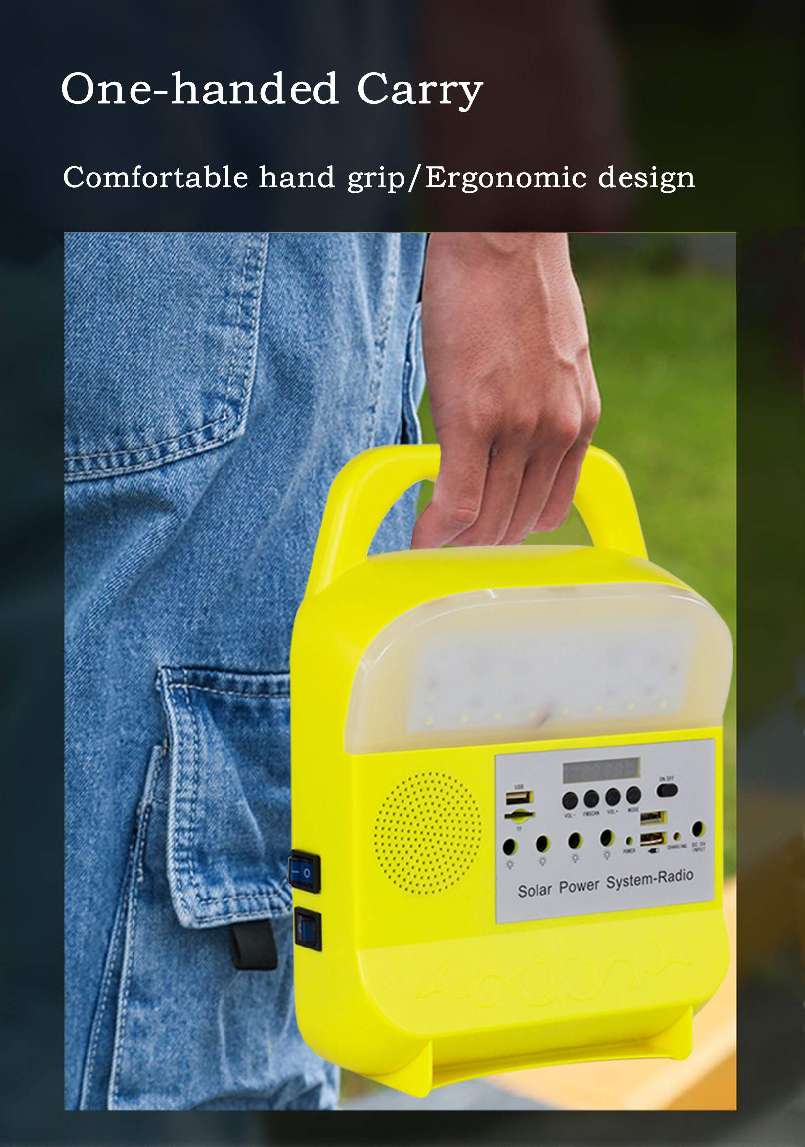 Portable Power Station Electric Power Generator Electricity Generation Led Light Duty Power Station Solar Generator