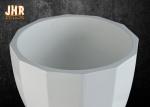 Footed Glossy White Fiberglass Wedding Centerpiece Table Vases 2 Piece