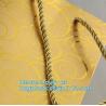 Buy cheap Printed Luxury Wide Base Brown Kraft Paper Carrier Bag,coating black luxury paper carrier bag for printing with ribbon from wholesalers