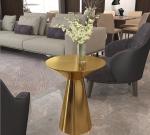 Contemporary design Round Gold stainless steel Bistro table Corner table Pub