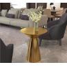 Buy cheap Contemporary design Round Gold stainless steel Bistro table Corner table Pub table for hotel Club Cafe from wholesalers