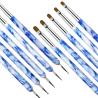Buy cheap Nylon Hair Marble Handle Nail Gel Brush Two Way French UV Gel Double End from wholesalers