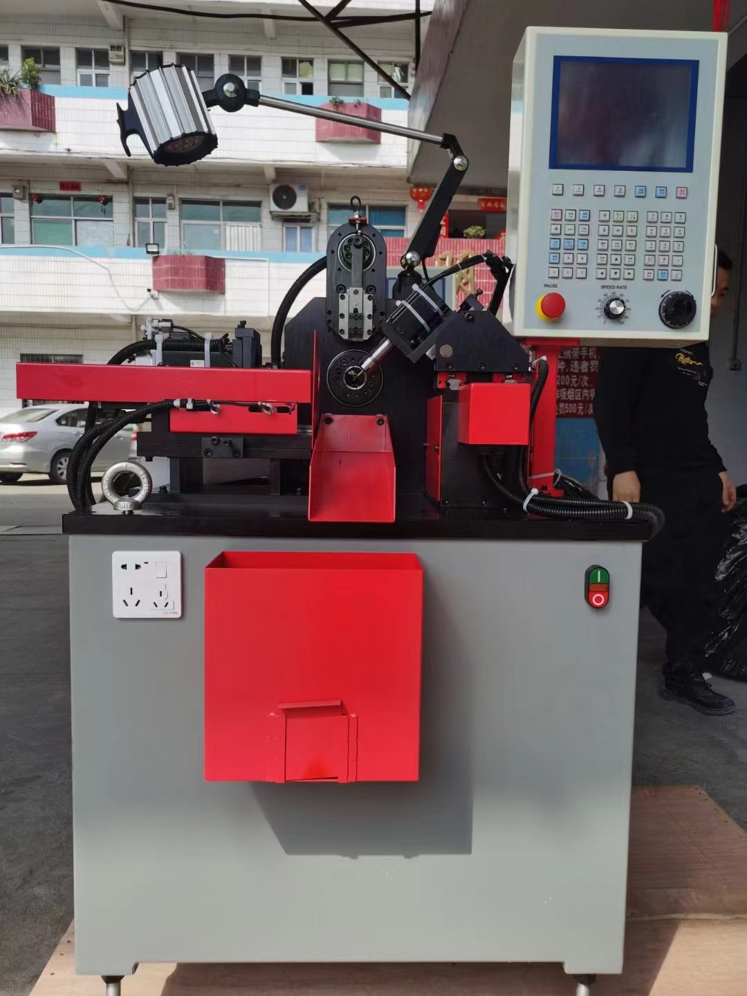 High Speed Wire Thread Insert Machine , M4-M10 Screw Bushing Making Machine