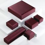 Luxury Pu Leather Gift Box Earring Bracelet Necklace Ring Packaging