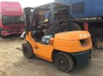 3 Mast Used Diesel Forklift Truck 7FD40 SGS Approved With Middle Cylinder