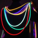 Pink Blue LED Neon Strip Light 12V 24C RGB Soft Silicone 16x16mm Color Changing