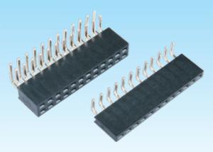 China Single / Dual Row Female Header Connector DIP 90° Type 2A Current Rating on sale