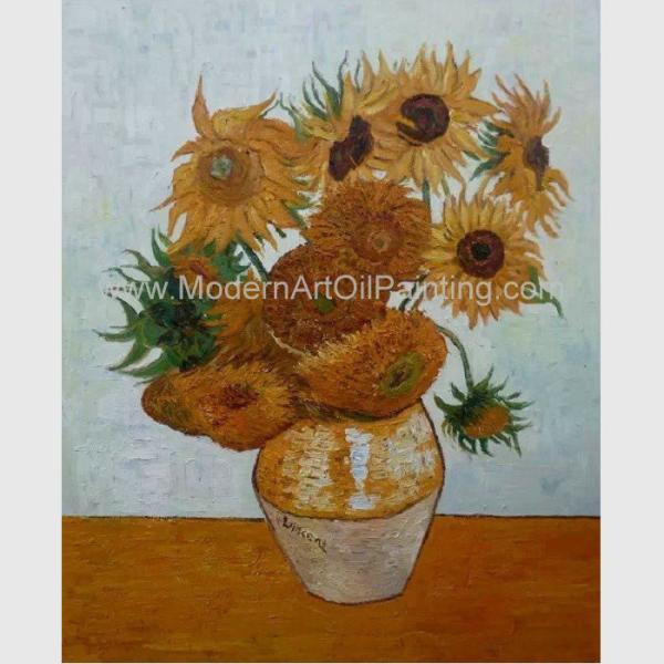 Buy cheap Countryside Vincent Van Gogh Oil Paintings Sunflowers with Vienna Gold Leaf 20 x 24 inches from wholesalers