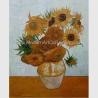 Buy cheap Countryside Vincent Van Gogh Oil Paintings Sunflowers with Vienna Gold Leaf 20 x 24 inches from wholesalers