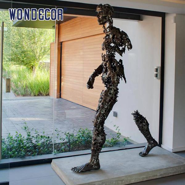 Buy cheap Indoor Metal Art Decoration Abstract Walking Bronze Sculpture of People from wholesalers