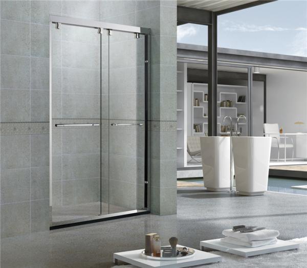Buy cheap Bright Stainless Steel Profiles Sliding Shower Doors With Double Nano Clear Glass for Hotel from wholesalers