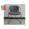 Buy cheap Waterproof Stain Proof Armrest Dining Chair Dark Grey Velvet Chair With Gold Legs from wholesalers