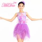 Dramatic Back Modern Dance Costumes Illusion Sweetheart Neckline Layered Tulle
