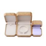 Eco-friendly Octagonal Shape Yellow Flannelette Jewelry Box for Necklace