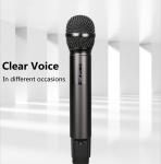 Metal Case Rechargeable Karaoke Microphone Dual Channel 100-240V