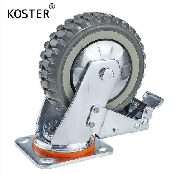 Buy cheap 4inch 5inch 6inch 8inch 350kg Heavy Duty Grey Rubber Free Castor Wheel Thickness 50mm from wholesalers