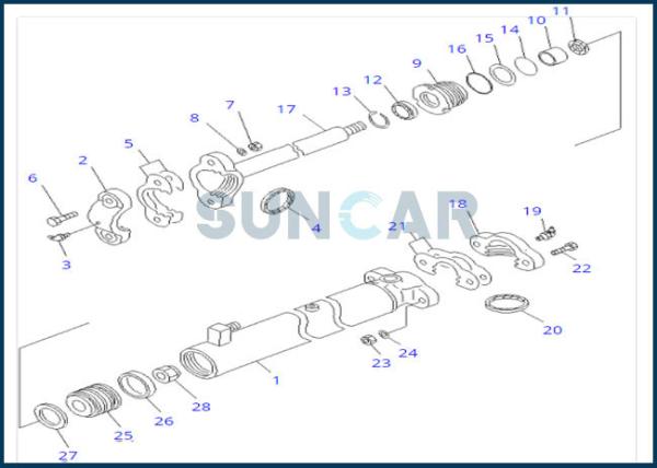 23D-63-32100 23D6332100 Scarifier Cylinder Seal Kit For KOMATSU Grader GD305A-1