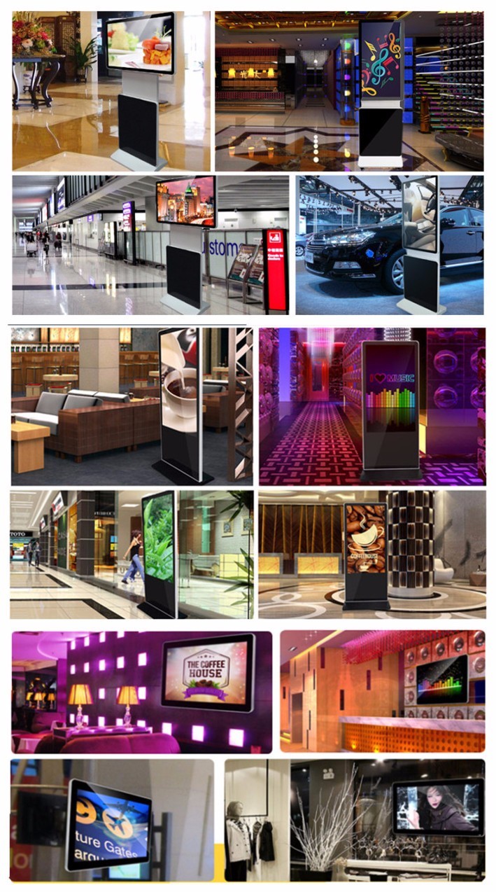 Wall Mounted Advertising Screen 49inch LCD Display Full HD 1080p With 16 9 Aspect Ratio