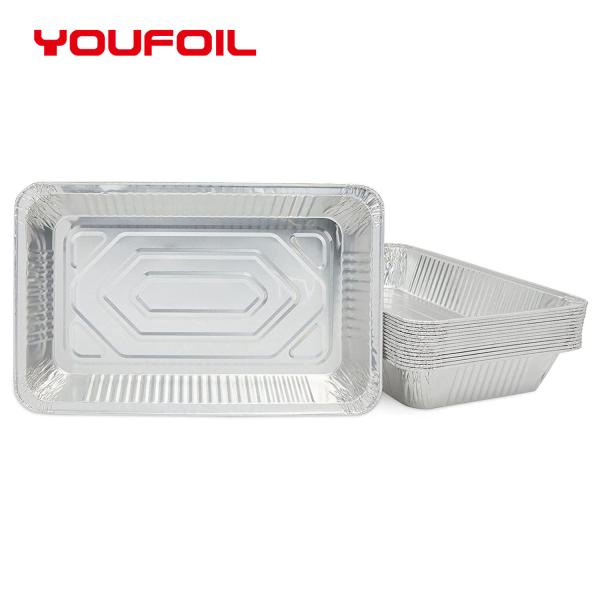 Buy cheap Barbecue Disposable Aluminum Foil Pan Full Size Pan Clean Surface Nontoxic from wholesalers