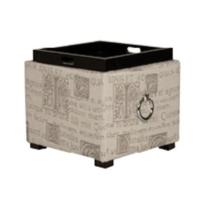 Buy cheap American style Square Bedroom llinen fabric upholstery wheel storage ottoman product