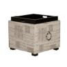 Buy cheap American style Square Bedroom llinen fabric upholstery wheel storage ottoman from wholesalers