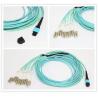 Buy cheap Aqua Round Bundle MPO LC 12 Core Fiber Optic Patch Cord from wholesalers