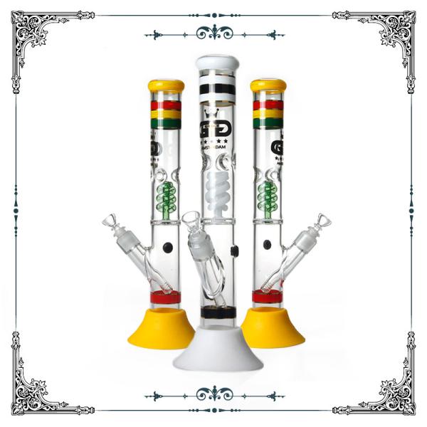 Buy cheap 17 Inches Grace Glass Bongs Helix Perc Heady Smoking Water Pipe from wholesalers