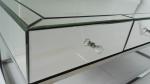 Modern Glass Mirror Coffee Table With Durable Stainless Steel Base / Legs