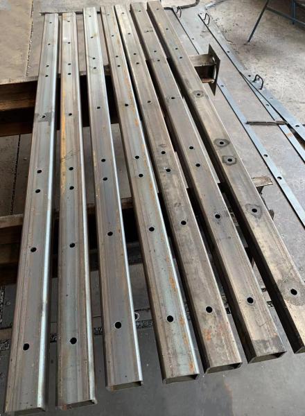 Buy cheap Q235 Galvanized Rectangular Steel Pole Hot Dip 8FT Crossarm Steel Cross Arm from wholesalers