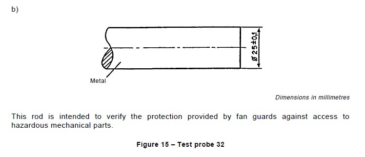 IEC61032 Test Probe 32 Figure 15 For Enclosure Protection Test