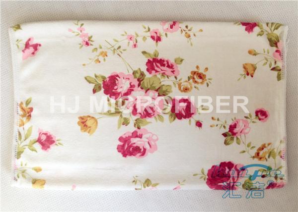 Buy cheap 30 x 30cm Printed Microfiber Cleaning Cloth With Flower , 20% Polyamide from wholesalers