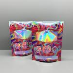 Food Grade Weed Holographic Bags Aluminum Foil Stand Up Pouch