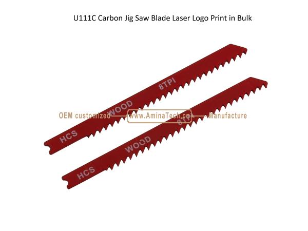 U111C Carbon Steel Jig Saw Blade Laser Logo Print in Bulk size:100mmx8x8T,