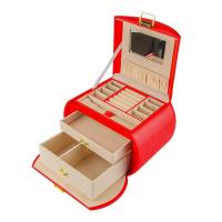 Buy cheap 3Layer Jewelry Gift Boxes Bulk PU Leather Ring Necklace Box Organizer OEM product