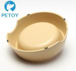 Round Non Slip Bamboo Dog Bowl Feeder Customized Color 335g Weight