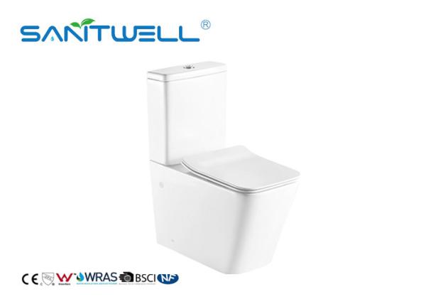 Buy cheap Hotel / Home Bathroom Washdown Two Piece Toilet Close Coupled Ceramic Material from wholesalers