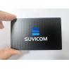 Buy cheap Customized Stainless Steel Matte Black Metal Business Member Card With Color Painted Logo from wholesalers