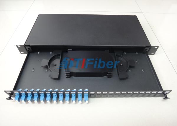 Buy cheap Black Color 19’’ Fiber Optic Patch Panel with 12 SC Simplex Port from wholesalers