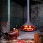 Wood Burning Chimineas Steel Outdoor Firepits Bowl Spark Screen Modern Firepits