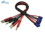 3.5mm Silicone Power Cord Cable EC5 2Pin Plug 14awg 4.0 Gold Plated Terminal