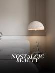 Nordic Simple Wabi-Sabi Style Led Droplights Living Room Bedroom Dome Pendant