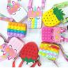 Buy cheap Fidget Push Bubbles Toy Rainbow Unicorn Coin Purse Wallet Ladies Silica Crossbody Bag from wholesalers