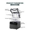 Buy cheap 1800W Plastic Housing Ice Drinks Smoothie Blender For Restaurant 65db from wholesalers