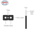 Outdoor Fiber Drop Cable 1 2 4 Core G652D G657A G657A2 Single Mode ISO9001