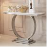 Buy cheap Hot Sale Mirrored Console Table Silver Gold Hallway Table Stainless Steel leg Marble Tope from wholesalers