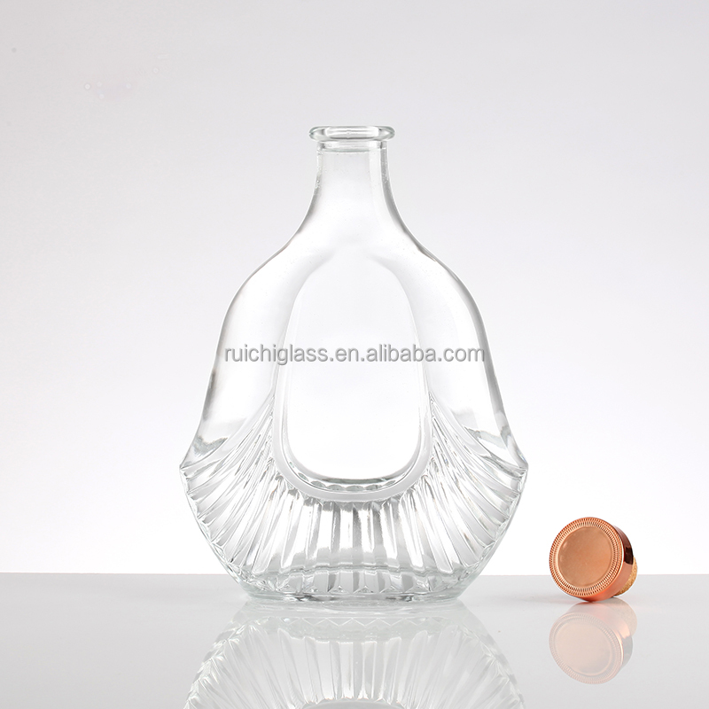 500mL 750mL Custom Wine Liquor Glass Bottle with Cap and Super Flint Glass Industrial